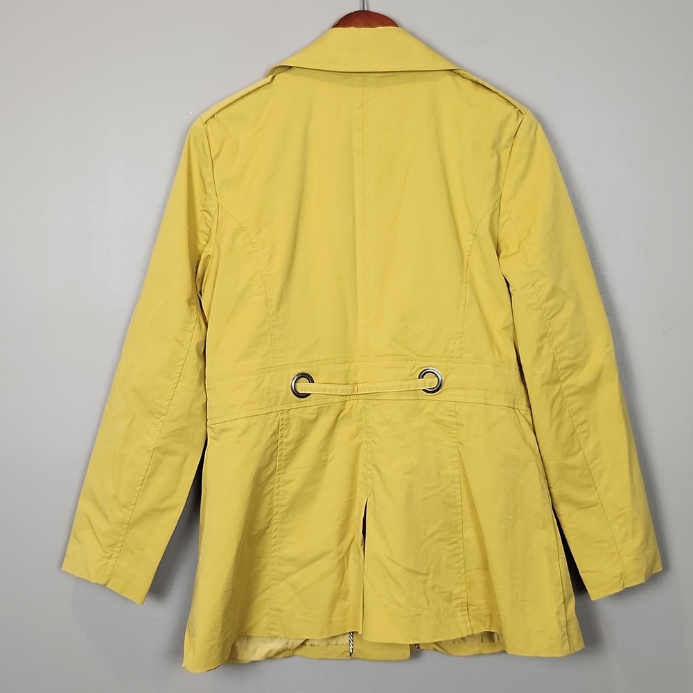 Sandro Studio Yellow Button-Up Raincoat‎ Size Large - Picture 11 of 14